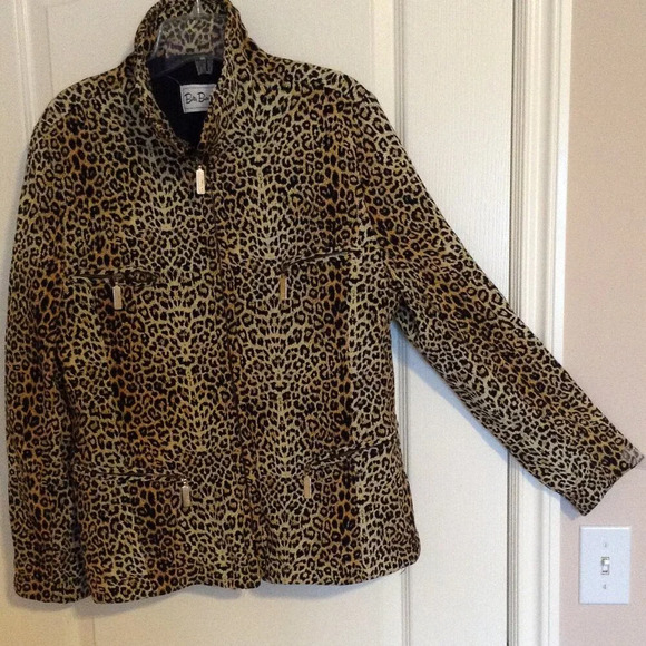Vintage Betty Barclay Women's Leopard Animal Print Jacket Full Zip Fully Lined - Picture 5 of 15